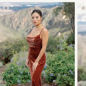 Revelry Emerald Skye Velvet Bridesmaid Dress size 12